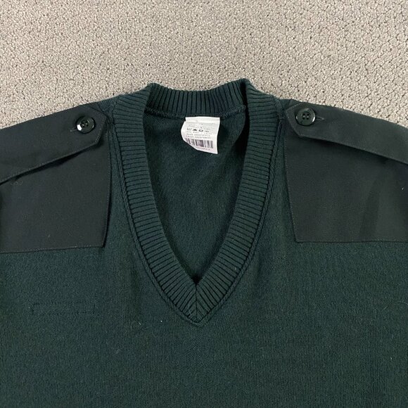 NWOT Logistik Sweater Men's XL Elbow Patch Military Commando Wool Green - Picture 2 of 6